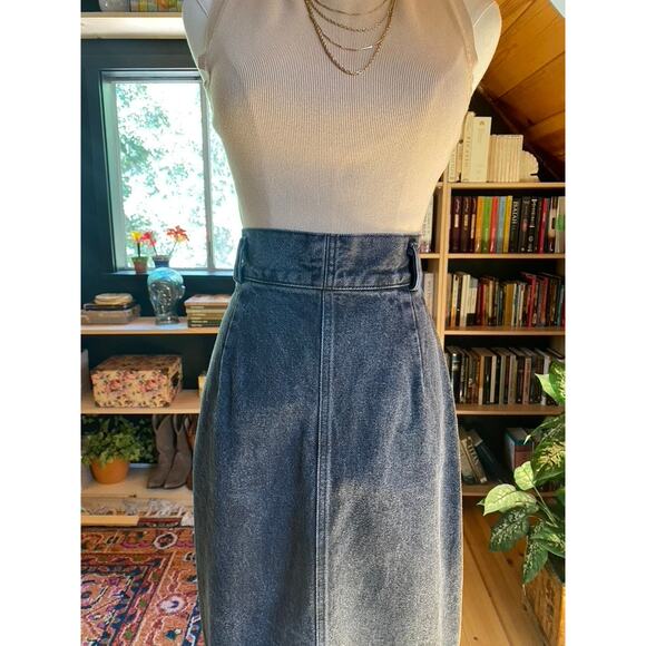 Denim Pencil Skirt Calvin Klein 80s - Picture 2 of 5